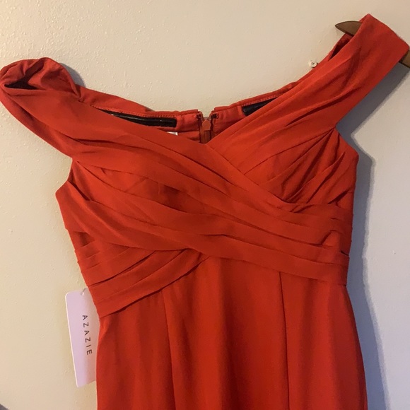 Azazie Rust Colored Bridesmaid Dress 6 - Picture 5 of 5